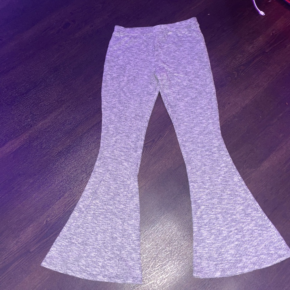 flare gray pants